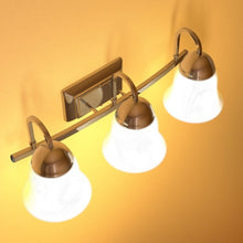 Load image into Gallery viewer, 3-Light LED Bath Vanity Light with Alabaster Glass Dimmable
