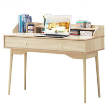 Load image into Gallery viewer, Writing Desk with Drawer Computer Wooden Desk-Natural
