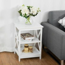 Load image into Gallery viewer, 2PCS 3-Tier Display Storage End Table-White
