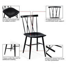 Load image into Gallery viewer, Set of 2 Armless Cross Back Kitchen Dining Side Chairs

