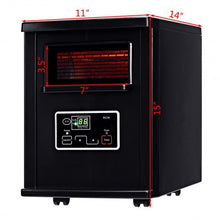 Load image into Gallery viewer, 1500 W Electric Portable Remote Infrared Heater Black
