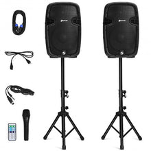 Load image into Gallery viewer, 12&quot; Dual 2-Way 1600 W Powered PA Speaker System
