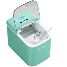 Load image into Gallery viewer, 26 lbs Countertop LCD Display Ice Maker with Ice Scoop-Light Green
