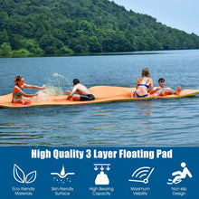 Load image into Gallery viewer, 12’ x 6’ 3 Layer Floating Water Pad-Orange
