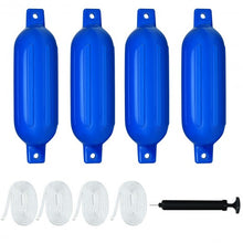 Load image into Gallery viewer, 23&quot; 4 Pack Hand Inflatable Marine Bumper Boat Fenders-Blue
