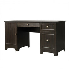 Load image into Gallery viewer, 59&quot; Computer Desk with Drawers &amp; Storage Cabinet-Brown
