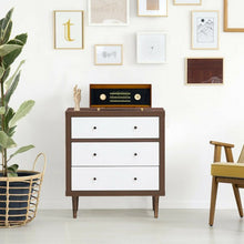 Load image into Gallery viewer, 3 Drawer Dresser Wooden Chest Storage Freestanding Cabinet

