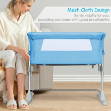 Load image into Gallery viewer, Travel Portable Baby Bed Side Sleeper  Bassinet Crib with Carrying Bag-Blue

