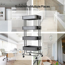 Load image into Gallery viewer, 3 Tier Metal Rolling Utility Storage Cart
