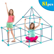 Load image into Gallery viewer, 81 Pieces Kids Crazy Construction Fort Building Kit
