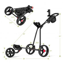 Load image into Gallery viewer, Durable Foldable Steel Golf Cart with Mesh Bag
