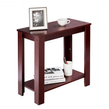 Load image into Gallery viewer, Espresso Wooden Sofa End Table Side Table
