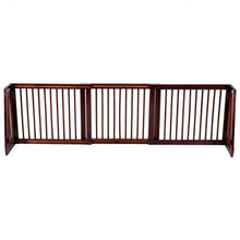 Load image into Gallery viewer, Folding Adjustable Free Standing 3 Panel Wood Fence
