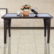 Load image into Gallery viewer, Outdoor Patio Rattan Dining Table

