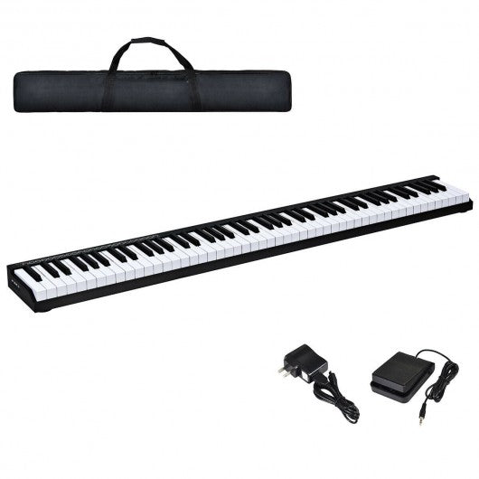 88-Key Portable Electronic Piano with Handbag-Black