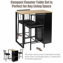 Load image into Gallery viewer, 3 Piece Counter Height Pub Dining Set-Natural
