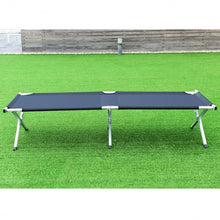 Load image into Gallery viewer, Outdoor Hiking Portable Aluminum Folding Camping Bed with Bag-Black
