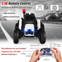 Load image into Gallery viewer, 2 in 1 Electric 12V Kids Ride on Car Tractor w/Remote Control LED Light Horn-WH
