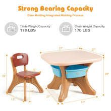 Load image into Gallery viewer, Children Kids Activity Table &amp; Chair Set Play Furniture W/Storage-Coffee
