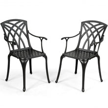 Load image into Gallery viewer, 2 Pcs Durable Aluminum Dining Chairs  Set with Armrest
