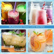Load image into Gallery viewer, Electric Snow Cone Machine Ice Shaver Maker
