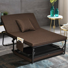 Load image into Gallery viewer, Folding Guest Sleeper Bed w/6 Position Adjustment-Brown

