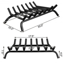 Load image into Gallery viewer, 30&quot; Iron Fireplace Log Grate Firewood Burning Rack
