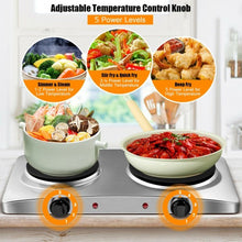 Load image into Gallery viewer, 1800W Double Hot Plate Electric Countertop Burner
