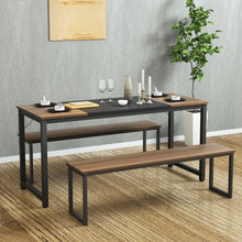 Load image into Gallery viewer, 63&quot; Rectangular Dining Room Table with Solid Metal Frame-Desktop + Frame
