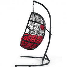Load image into Gallery viewer, Hanging Cushioned Hammock Chair with Stand-Red

