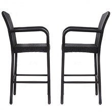 Load image into Gallery viewer, 2 pcs Outdoor Rattan Set High Chairs
