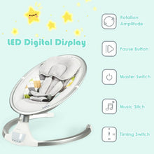 Load image into Gallery viewer, Baby Swing Electric Rocking Chair with Bluetooth Music Timer-Beige
