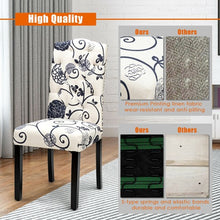 Load image into Gallery viewer, Set of 2 Tufted Upholstered Dining Chair-Black &amp; White
