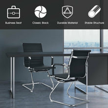 Load image into Gallery viewer, Set of 2 Office Guest Chairs Waiting Room Chairs -Black
