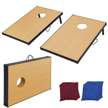 Load image into Gallery viewer, 35&quot; Foldable Wooden Bean Bag Toss Cornhole Game Set
