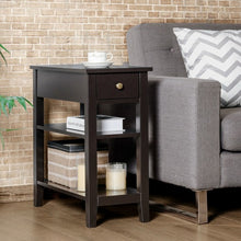 Load image into Gallery viewer, 3-Tier Nightstand Bedside Table Sofa Side with Double Shelves Drawer-Coffee
