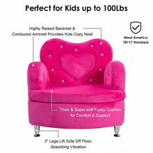 Load image into Gallery viewer, Soft Velvet Armrest Couch Toddler Sofa
