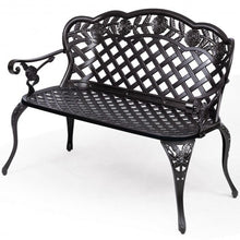 Load image into Gallery viewer, 42.5&quot; Outdoor Furniture Cast Aluminum Antique Garden Bench
