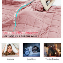 Load image into Gallery viewer, 15 lbs 60" x 80" Heavy Weighted Blanket Natural Bamboo Fabric Soft Breathable
