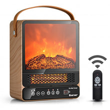 Load image into Gallery viewer, 1500W Electric Fireplace Tabletop Portable Space Heater w/3D Flame Effect-NA
