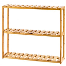 Load image into Gallery viewer, Multifunctional 3 Bamboo Adjustable Utility Storage Stand Rack

