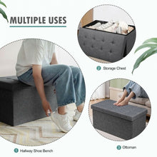 Load image into Gallery viewer, 31.5&quot; Fabric Foldable Storage with Removable Storage Bin-Dark Gray
