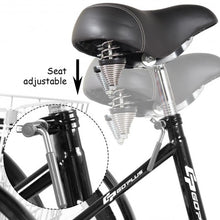 Load image into Gallery viewer, 24&quot; Single Speed 3-wheel Bicycle Adult Tricycle Seat-Black
