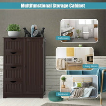 Load image into Gallery viewer, Standing Indoor Wooden Cabinet with 4 Drawers-Brown
