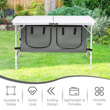 Load image into Gallery viewer, Height Adjustable Folding Camping  Table-Gray
