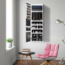 Load image into Gallery viewer, 5 LEDs Jewelry Armoire Wall Mounted / Door Hanging Mirror-White
