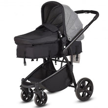 Load image into Gallery viewer, 2-in-1 Folding Aluminum Buggy Newborn Travel Baby Stroller-Gray
