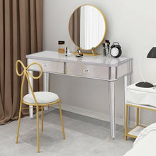 Load image into Gallery viewer, Mirrored Makeup Table Desk Vanity for Women with Drawers
