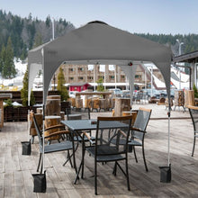 Load image into Gallery viewer, 6.6 x 6.6 FT Pop Up Height Adjustable Canopy Tent with Roller Bag-Gray
