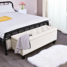 Load image into Gallery viewer, 48&quot; Rectangular Fabric Storage Ottoman Bench Button Tufted Foot Rest Stool-Beige
